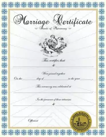 Custom Marriage Certificate I