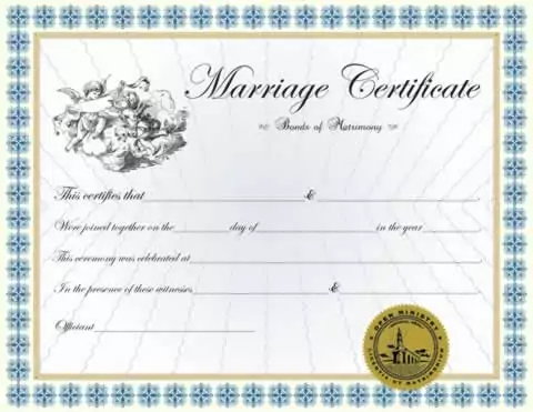 Custom Classic Marriage Certificate