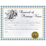 Renewal of Vows certificate