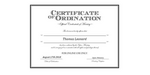 Ordained Minister Thomas Leonard