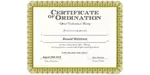 Ordained Minister Ronald Walstrom
