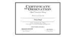 Ordained Minister Terry Hauf